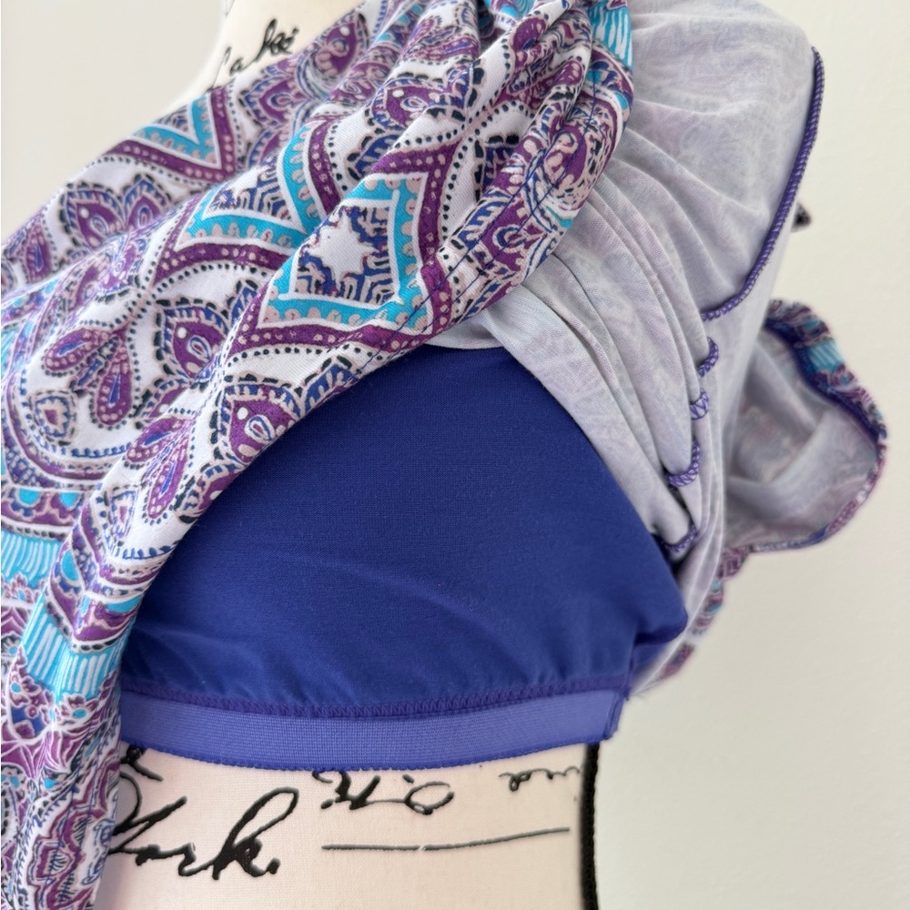PrAna Paisley Geometric Cross-Back Dress Built Bra Mandala Sz XL Quinn Casual - Picture 8 of 11